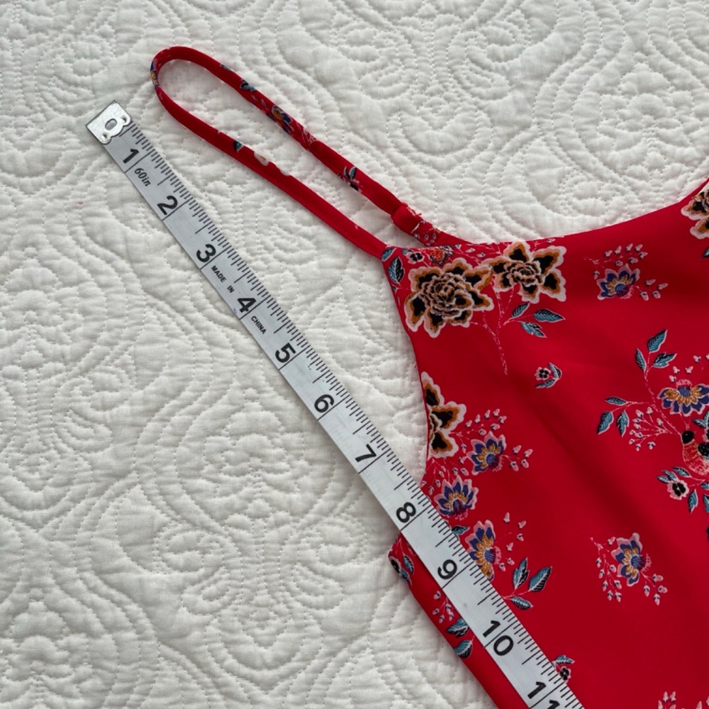 Pink Rose Tank Top Adjustable Straps Size Small - Picture 9 of 15